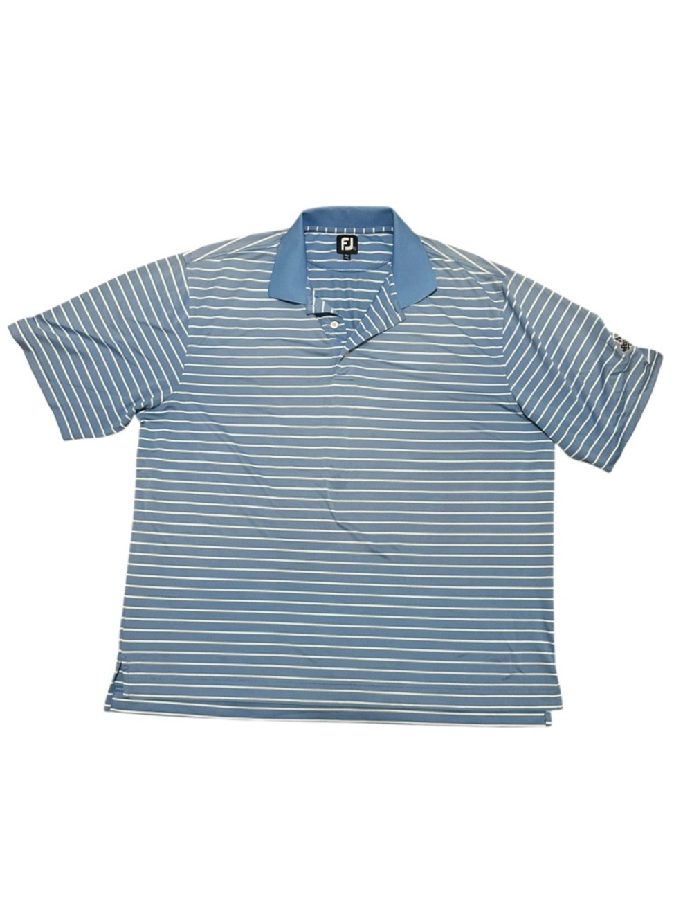 FootJoy Men’s Sky Blue and White Striped Polo XXL